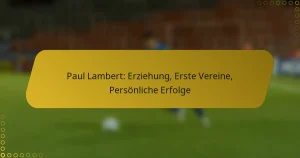 Paul Lambert: Erziehung, Erste Vereine, Persönliche Erfolge